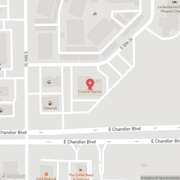 Map of Cracker Barrel