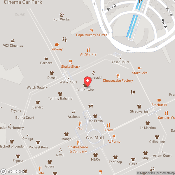 Map of Yas Mall (ياس مول)