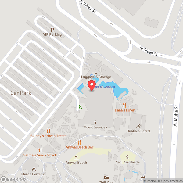 Map of Yas Waterworld