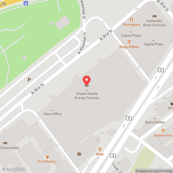 Map of Sheikh Khalifa Energy Complex