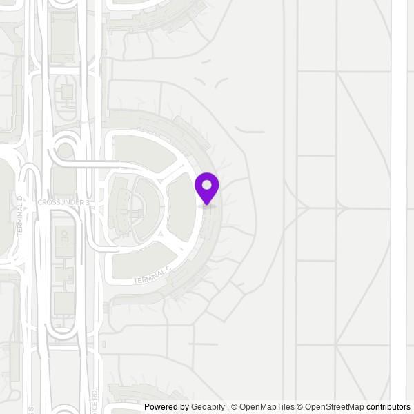 Map of American Airlines Admirals Club