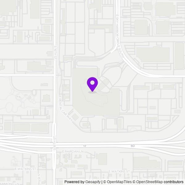 Map of Sky Harbor Rental Car Center