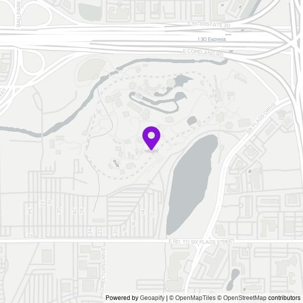 Map of Six Flags Over Texas