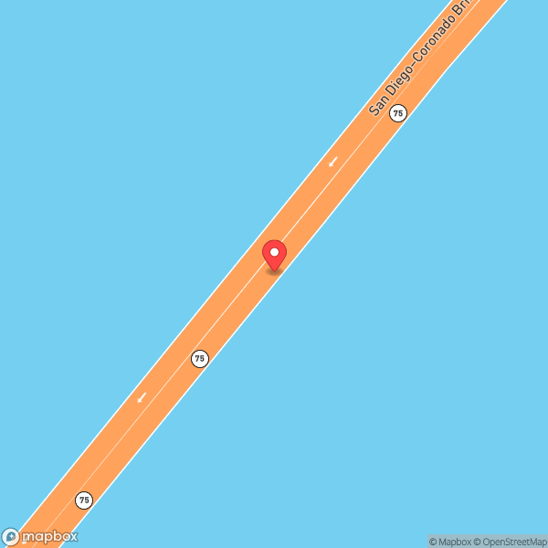 Map of Coronado Bay Bridge