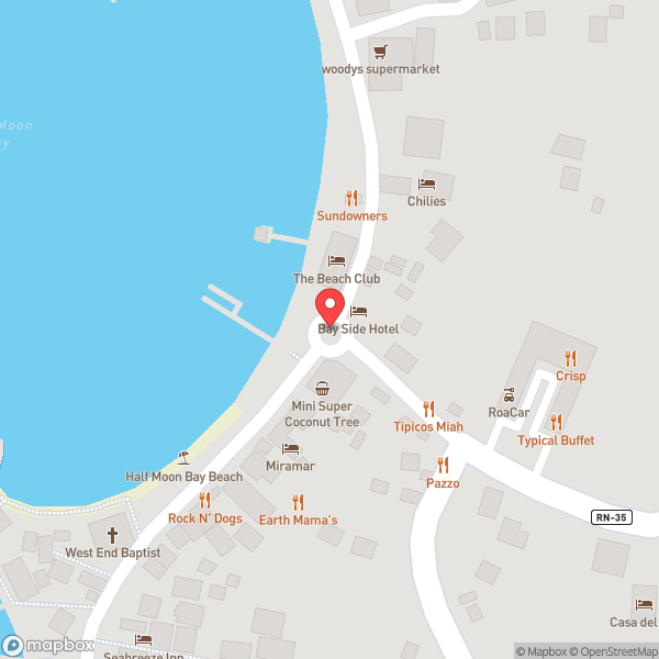 Map of Roatan