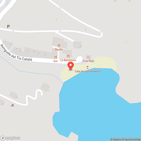 Map of Cala La Granadella