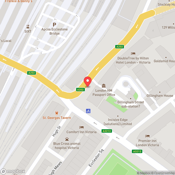 Map of HM Passport Office