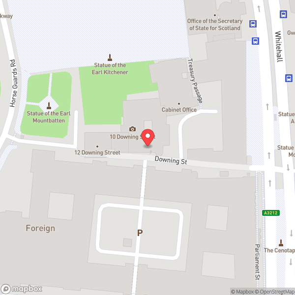 Map of 10 Downing Street