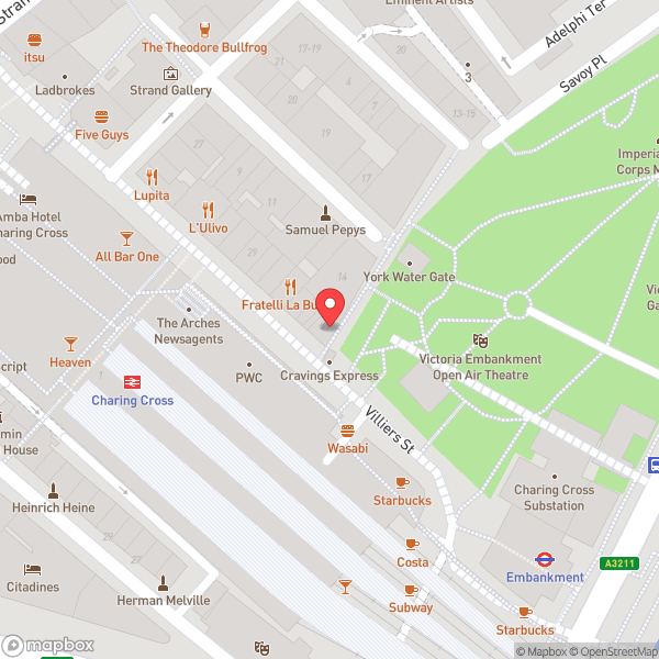 Map of Gordon's Wine Bar