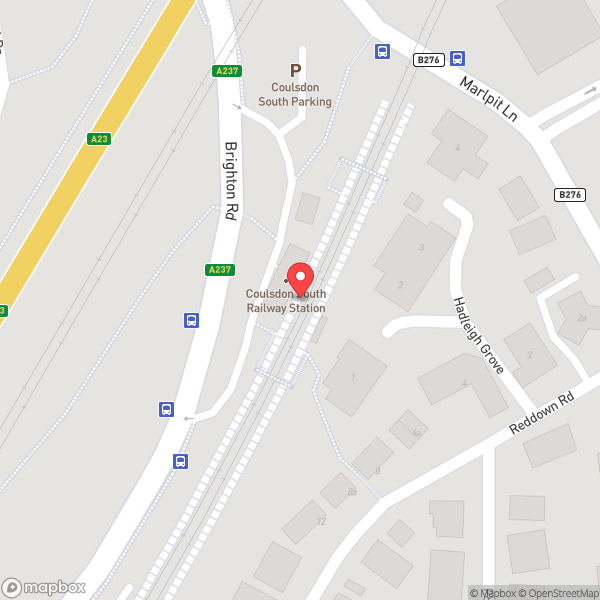 Map of Coulsdon South Railway Station (CDS)