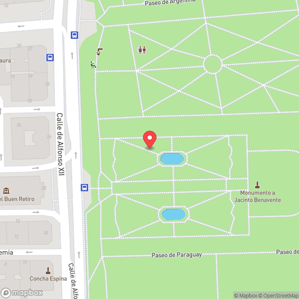 Map of The Oldest Tree In Madrid