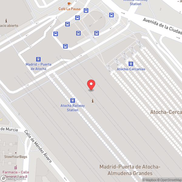 Map of Vía 2 Estación de Madrid-Puerta de Atocha