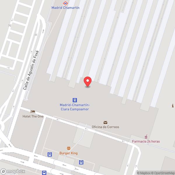 Map of Madrid-Chamartín Railway Station (Estación de Madrid-Chamartín-Clara Campoamor)