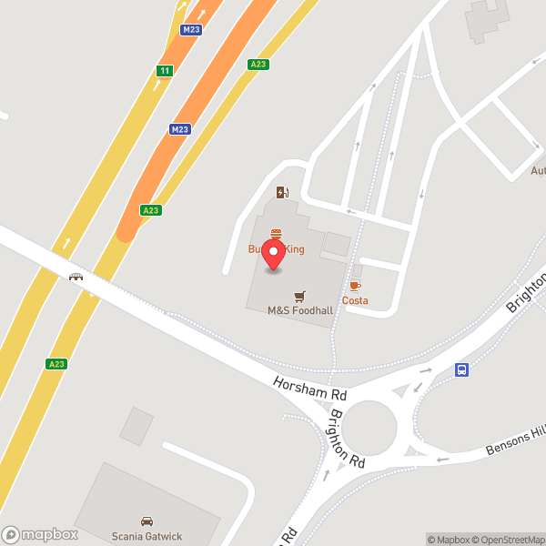 Map of Moto Pease Pottage