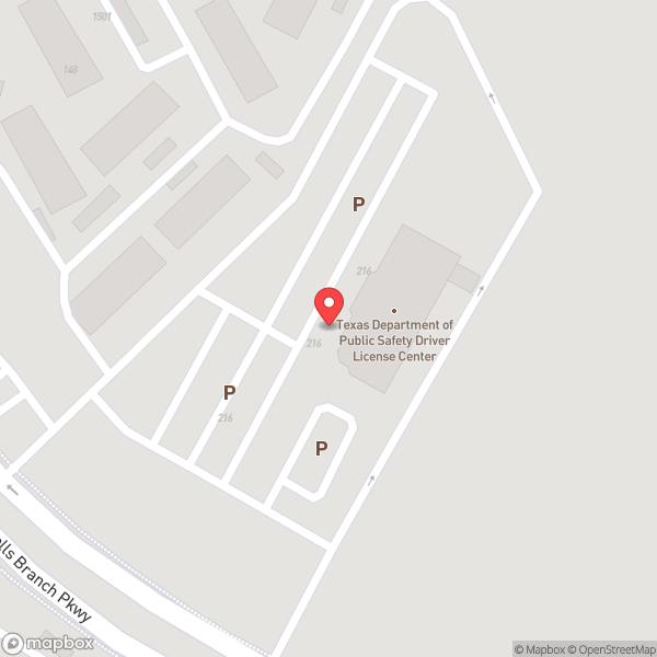 Map of Texas DPS Driver License Center