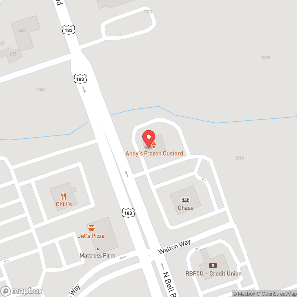 Map of Andy's Frozen Custard
