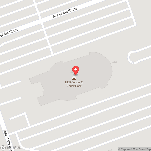 Map of H-E-B Center at Cedar Park