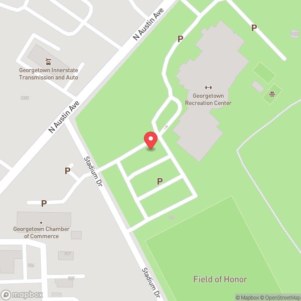 Map of Georgetown Rec Center