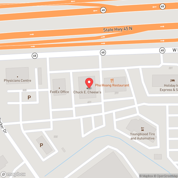 Map of Chuck E. Cheese's
