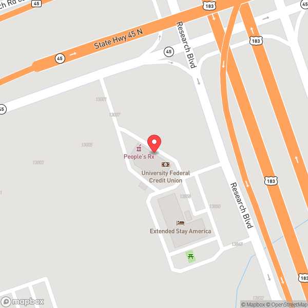 Map of University Federal Credit Union