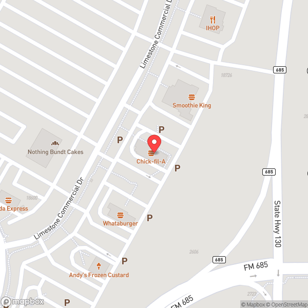 Map of Chick-fil-A