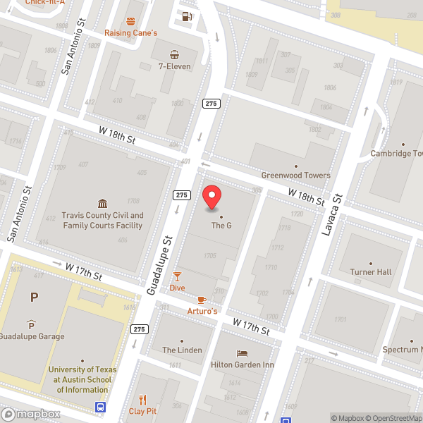 Map of The G Apartments