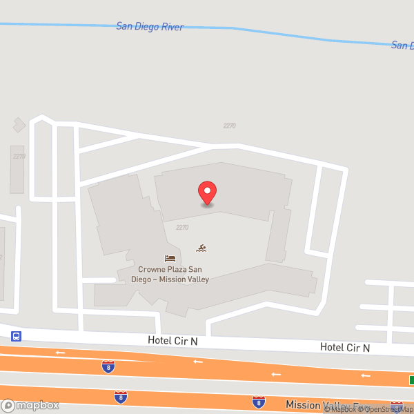 Map of Crowne Plaza San Diego - Mission Valley