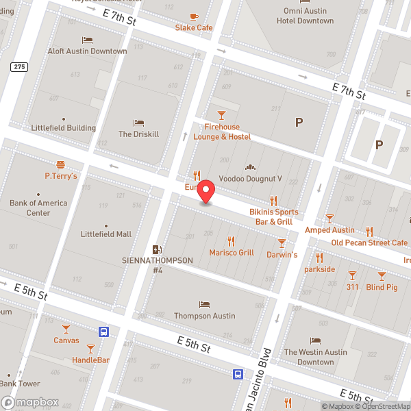 Map of Buffalo Billiards