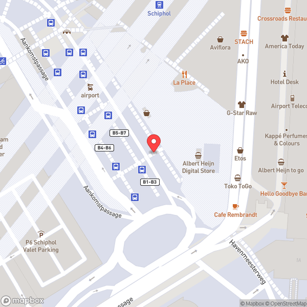 Map of Amsterdam Airport Schiphol (AMS)