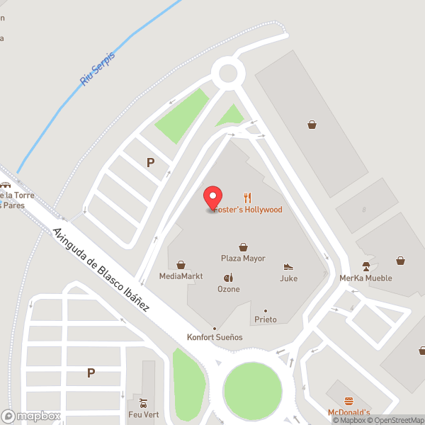 Map of Foster's Hollywood
