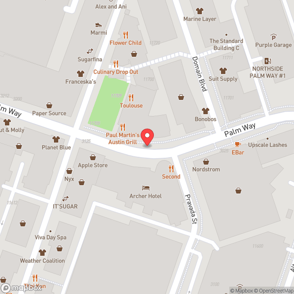 Map of Starbucks Reserve Bar