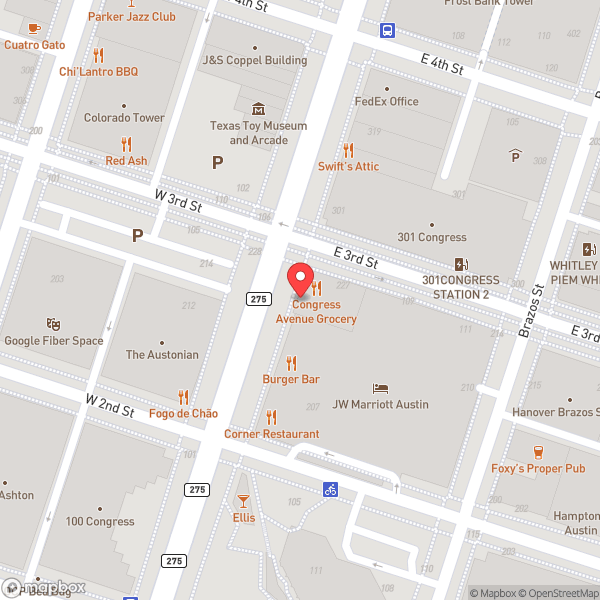 Map of Cooper's Old Time Pit Bar-B-Que