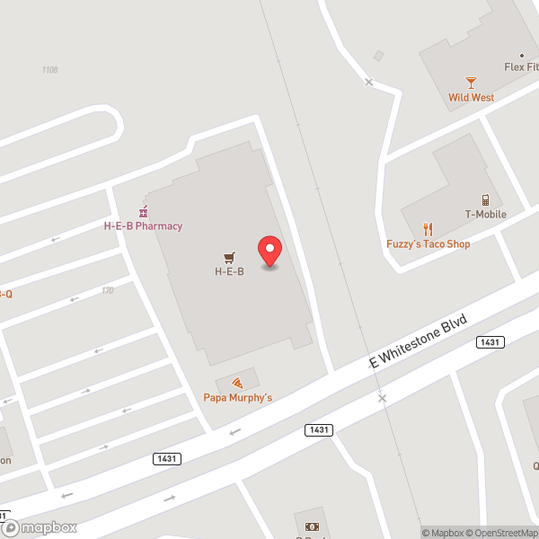 Map of H-E-B