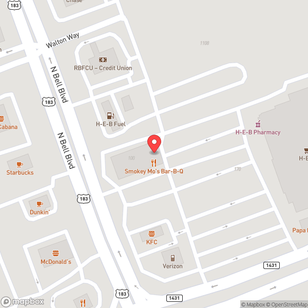 Map of Smokey Mo's BBQ