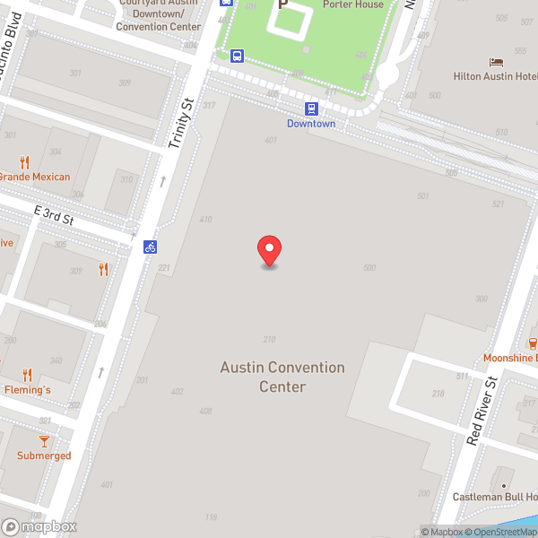Map of Austin Convention Center