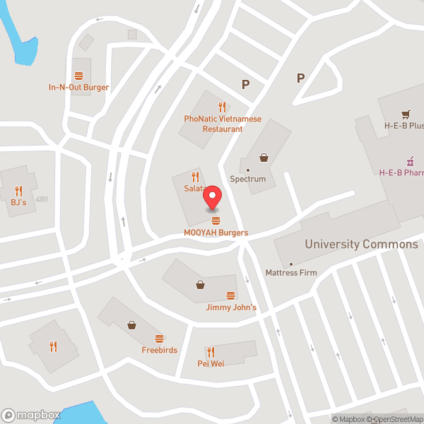 Map of MOOYAH Burgers, Fries & Shakes