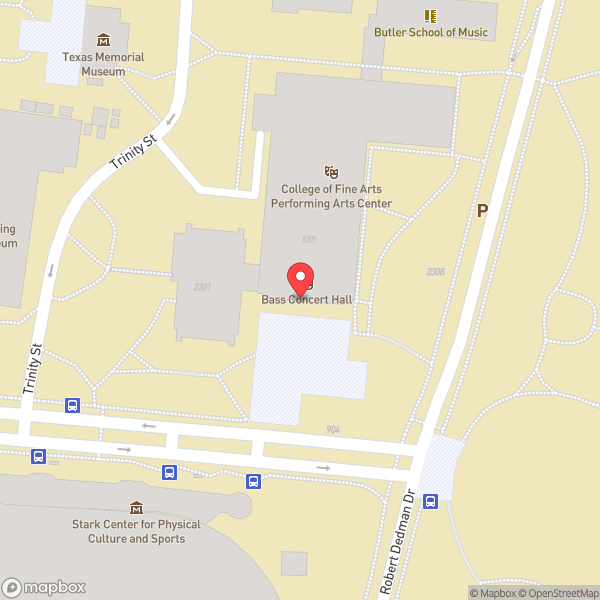 Map of Bass Concert Hall