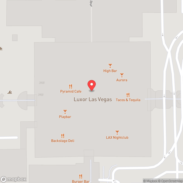 Map of Luxor Hotel & Casino