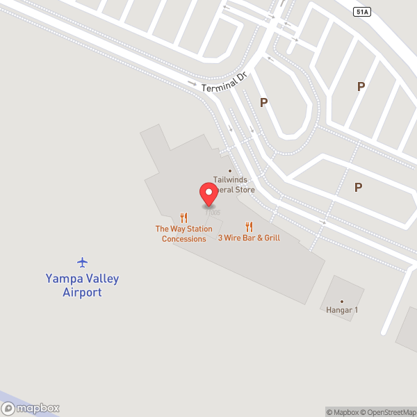 Map of Yampa Valley Regional Airport (HDN)