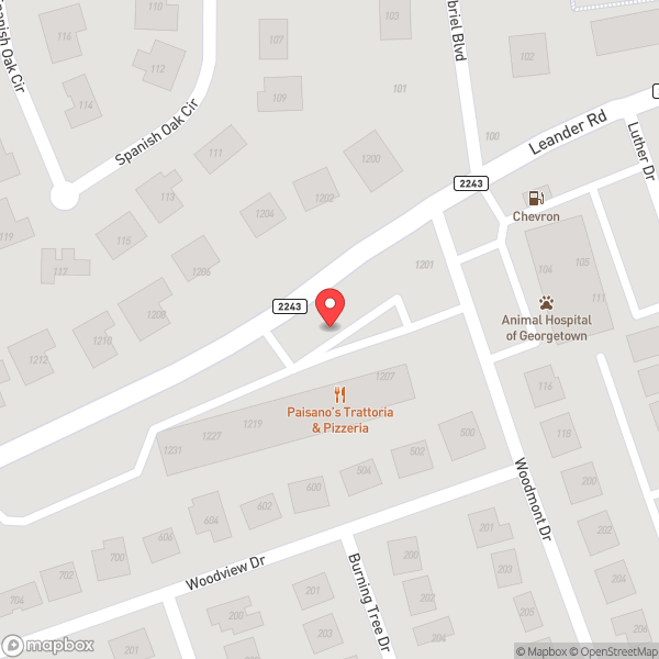 Map of Paisano's