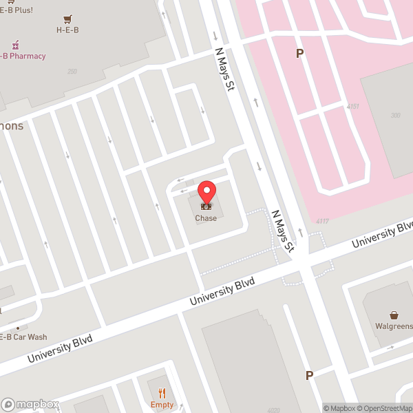 Map of Chase Bank