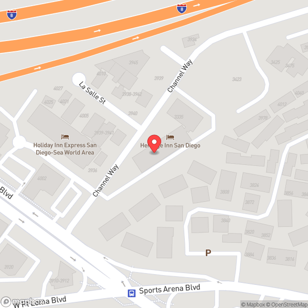 Map of Heritage Inn San Diego Hotel