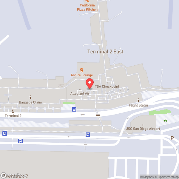Map of American Airlines Ticket Counter
