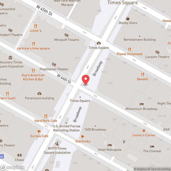 Map of Times Square