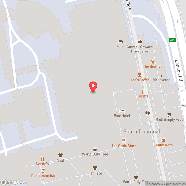 Map of Security/Passport Control