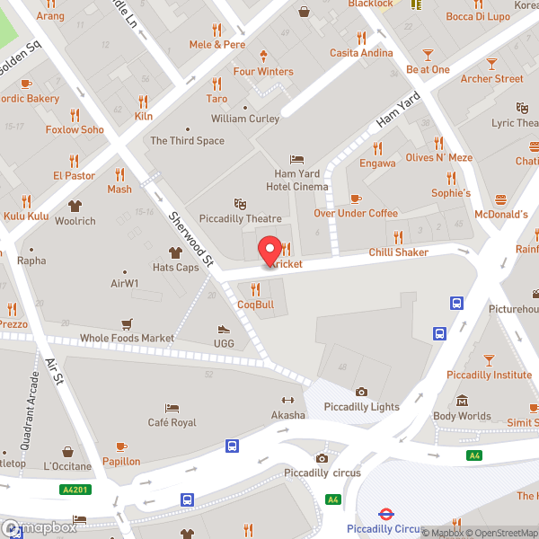 Map of Kricket Soho