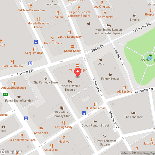 Map of Prince of Wales Theatre