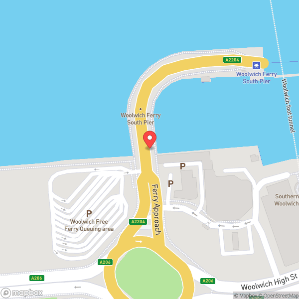 Map of Woolwich Ferry South Pier