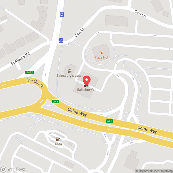 Map of Sainsbury's Petrol Station