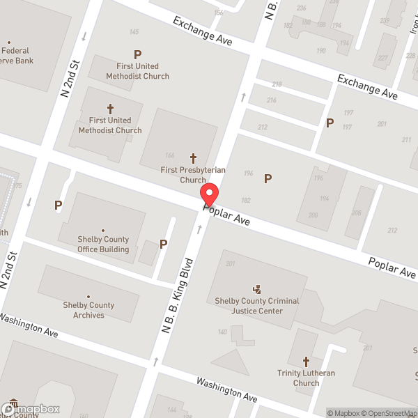 Map of Memphis, TN